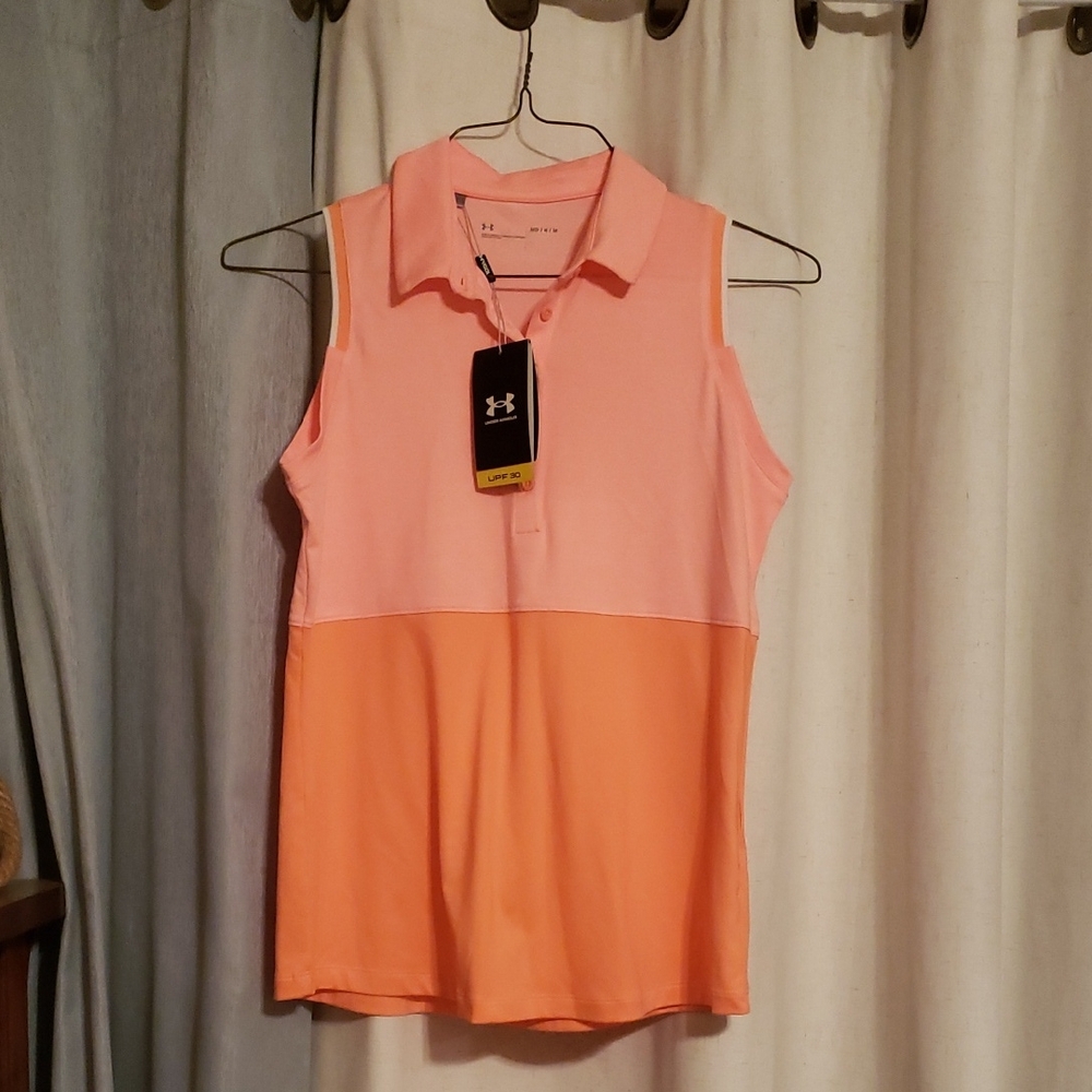 Under Armour Women's Coral and Peach Tank Top